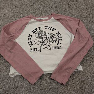 Girls Vans Cropped Long Sleeve T-shirt